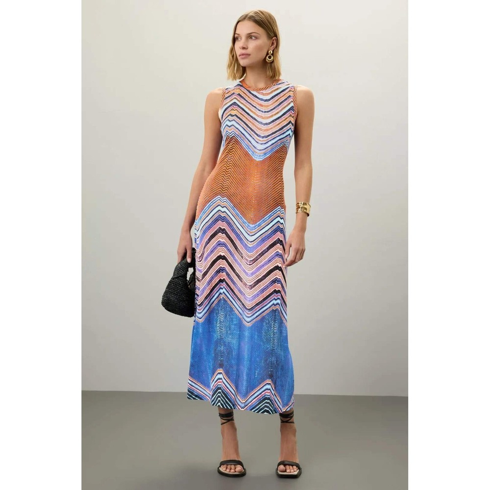 ULLA JOHNSON Orla striped Lyocell-jersey midi dress Size Small